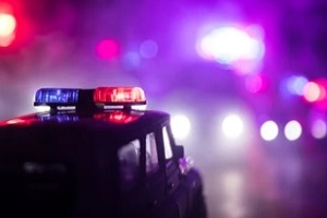 police car with lights on