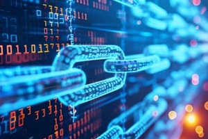 digital blockchain concept